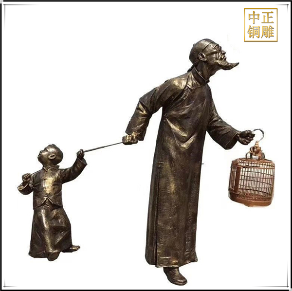 古代遛鳥銅雕塑.jpg 古代遛鳥銅雕塑.jpg