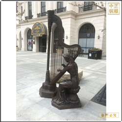 室外大型彈音樂(lè)銅雕塑