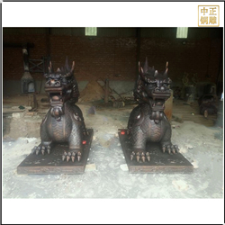 大門(mén)銅獬豸雕塑擺件